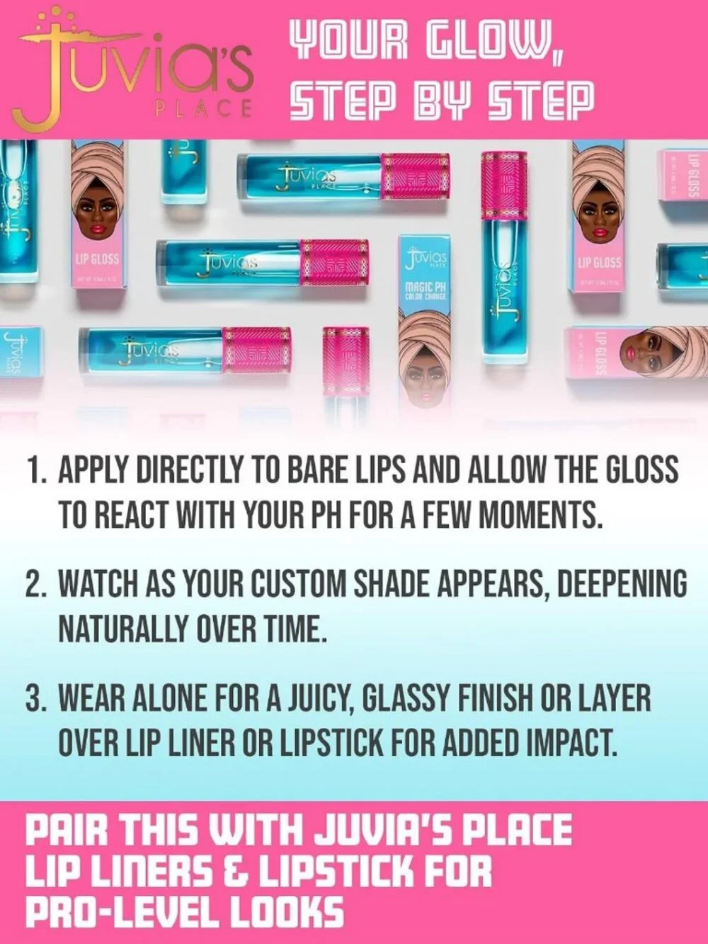 Color Changing Lip Gloss - High Shine, Long Lasting, Lightweight & Non-Sticky